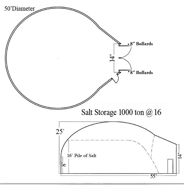 1000 ton salt storage