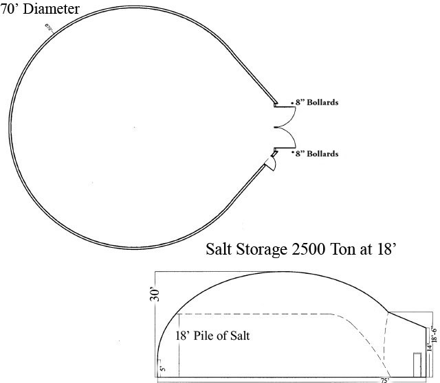 2500 ton salt storage